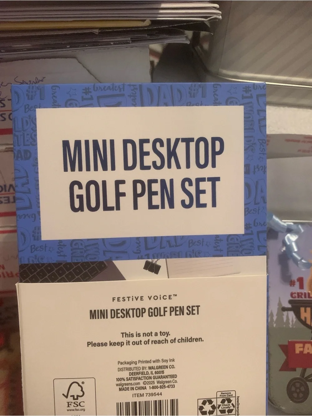Mini Desktop Golf Pen Set and game - Green Great Gift for Father’s Day Dad NEW